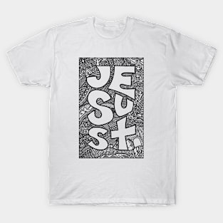 Christian typography and illustration of the word "Jesus" T-Shirt